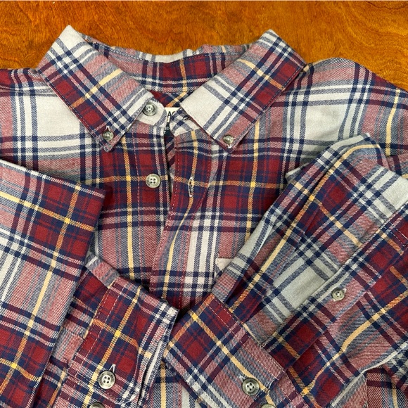 Magellan Shirt Mens M Plaid Flannel Long Sleeve Button Down Heavyweight Cotton - Picture 5 of 7